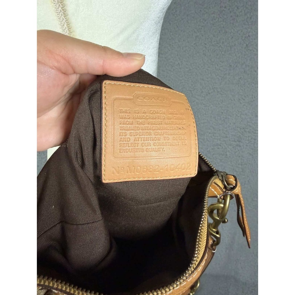 Coach Signature Monogram Swingpack Crossbody Bag Khaki Brown 10402 - Picture 8 of 8
